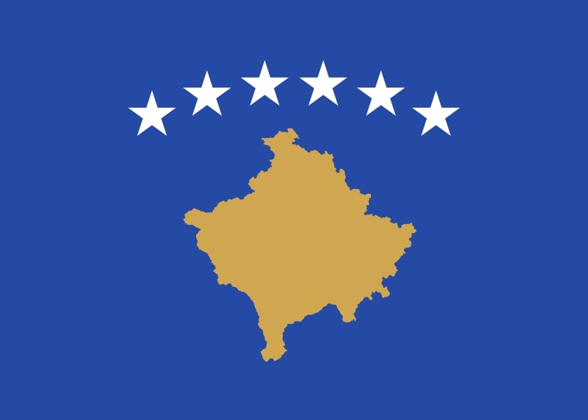 Drapeau du pays : Kosovo