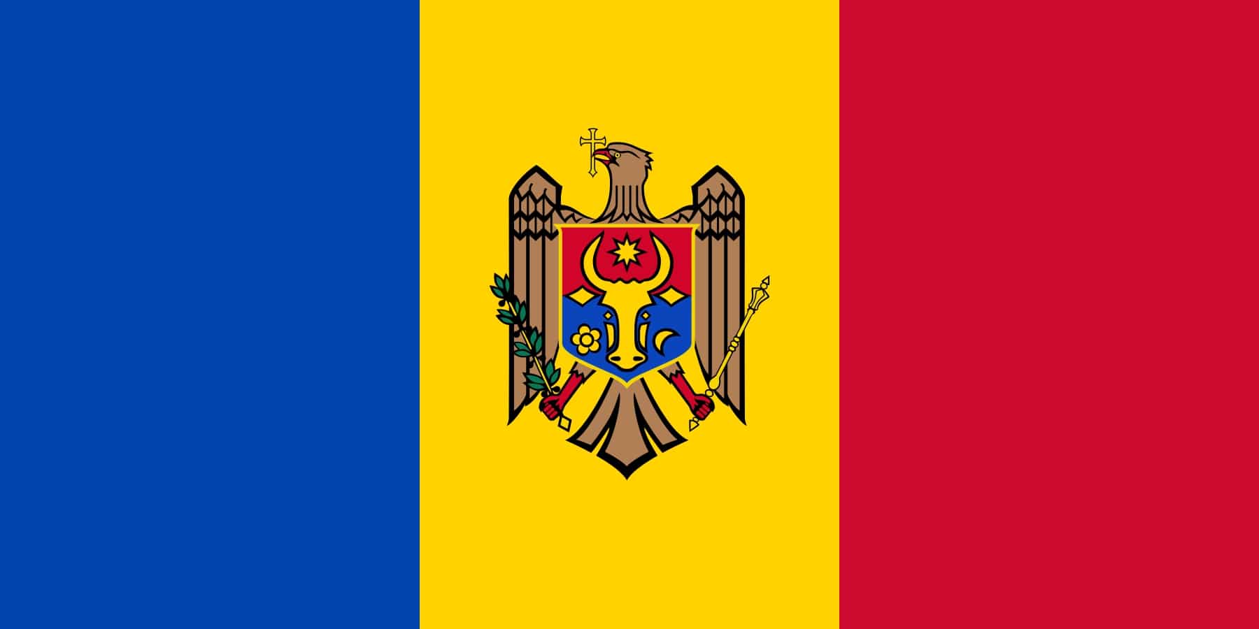 Drapeau du pays : Moldavie